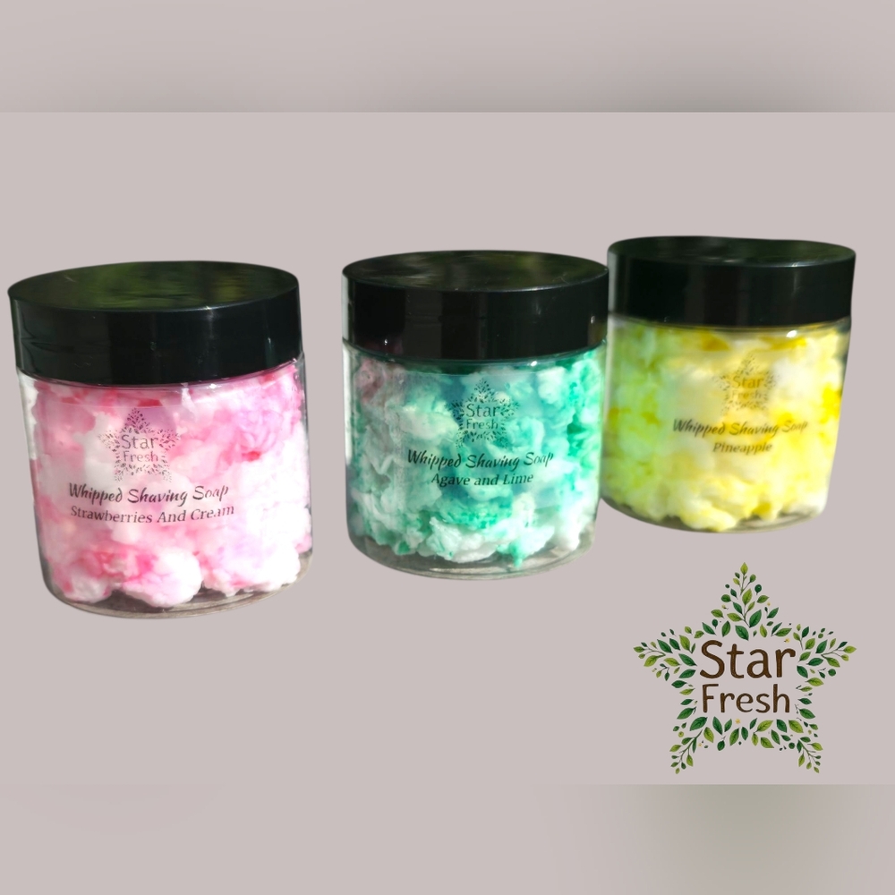 BUY NOW- 4oz (1)Whipped Shaving Soap - Pink, Green, Yellow - Picture 7 of 10